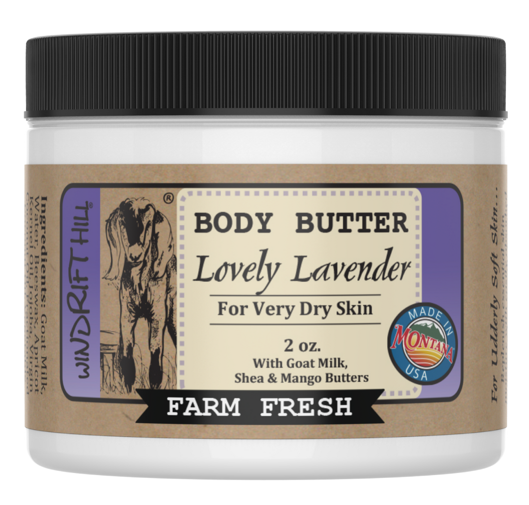 Lovely Lavender | Goat Milk Body Butter | 2oz. Travel Size