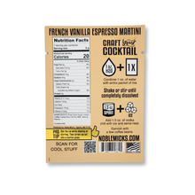 Load image into Gallery viewer, French Vanilla Espresso Martini Single Serve Craft Cocktail
