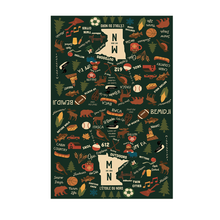 Load image into Gallery viewer, Minnesota Wallpaper Collage Waffle Kitchen Towel
