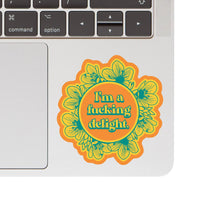 Load image into Gallery viewer, Fucking Delight Swear Funny High Quality Vinyl Sticker
