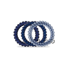 Load image into Gallery viewer, Spiral Hair Coils | Large | Nightfall Navy Hair Ties

