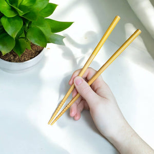 Yellow Bamboo Chopsticks - Set of 2