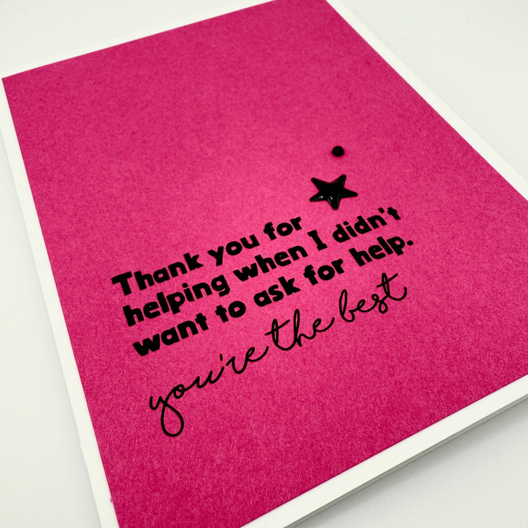 Didn’t Want to Ask for Help thank you card