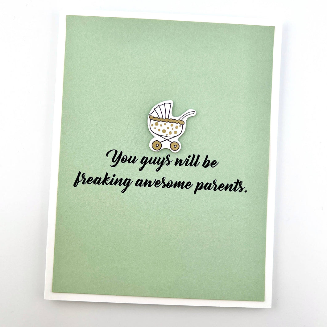 Baby Freaking Awesome Parents Card
