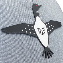 Load image into Gallery viewer, Minnesota Loon Silicone Patch on Richardson 112 Gray Hat
