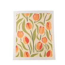 Load image into Gallery viewer, Tulip Patterned Swedish Dishcloths - Swedish Towels
