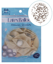Load image into Gallery viewer, Confetti-Filled Clear Latex Balloons – 6 Colors

