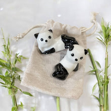 Load image into Gallery viewer, 2x Ceramic Porcelain Panda Chopstick Rest

