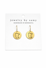Load image into Gallery viewer, Engraved Minnesota Earrings – State Jewelry Gift
