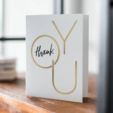 Load image into Gallery viewer, Modern Gold Foil Thank You Card
