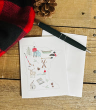 Load image into Gallery viewer, MN state icons watercolor illustrated blank notecard set
