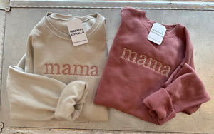 mama embroidered sweatshirt