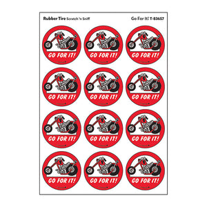 Goiter Sticker Go For It!, Rubber Tire scent Retro Scratch 'n Sniff Stinky Stickers ...