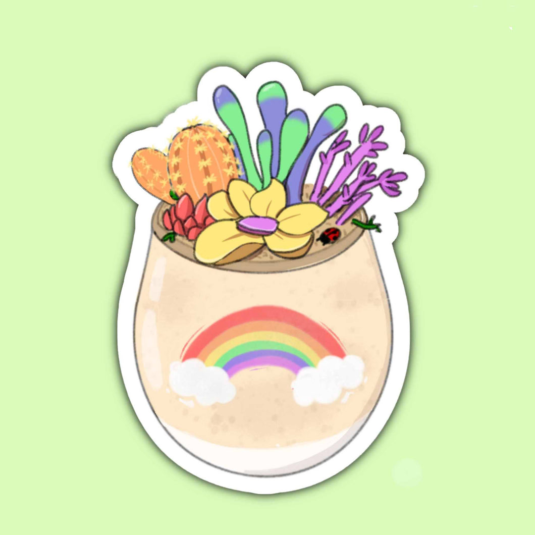 Pride Succulent - LGBTQ Pride Sticker
