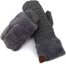 Load image into Gallery viewer, Fleece-lined Mittens - Charcoal
