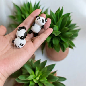 2x Ceramic Porcelain Panda Chopstick Rest