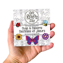 Load image into Gallery viewer, Mini Coloring Book Bugs &amp; Blooms, 4"x4"
