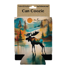 Load image into Gallery viewer, Minnesota Abstract Moose 12 oz Can Coozie 
