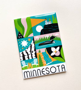 MN Minnesota Scenes Souvenir Magnet 