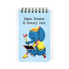 Load image into Gallery viewer, Hopes, Dreams &amp; Grocery Lists - 3x5 Spiral Memo Notepad
