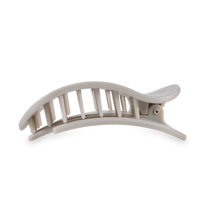 Round Flat Hair Clip | Large | Silver Flames