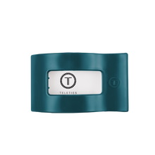 Load image into Gallery viewer, Teal With It Medium Flat Rectangle Hair Clip
