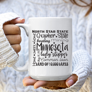 Minnesota Word Art Mug