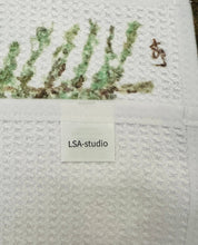 Load image into Gallery viewer, Dish towel "Up North" hand painted watercolor illustrated
