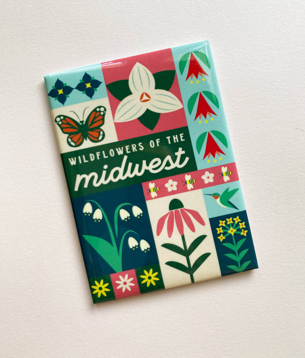 Midwest Wildflowers Hard Souvenir Magnet