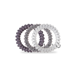 Spiral Hair Coils | Large | Silver Flames Hair Ties