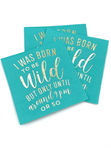 Funny Cocktail Napkins | Born to Be Wild - Foil - 20ct