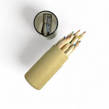 Load image into Gallery viewer, Mini Travel Compact Colored Pencils with Built In Sharpener: Blue
