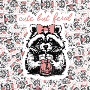 Cute But Feral Sticker