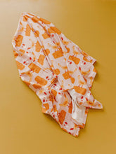 Load image into Gallery viewer, Chicken Stretchy Swaddle + Toddler Blanket | Spring
