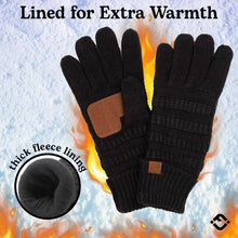 Load image into Gallery viewer, Women's Fleece Lined Gloves - Black

