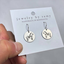 Load image into Gallery viewer, Engraved Scandinavian Dala Horse Earrings
