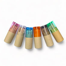 Load image into Gallery viewer, Mini Travel Compact Colored Pencils with Built In Sharpener: Blue
