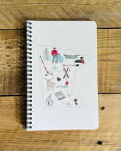Load image into Gallery viewer, Minnesota Icons watercolor illustrated soft cover journal

