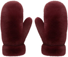 Load image into Gallery viewer, Fuzzy Faux Fur Fleece Lined Mittens
