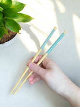 Load image into Gallery viewer, Yellow Bamboo Chopsticks - Set of 2
