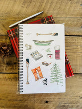 Load image into Gallery viewer, Cabin Life watercolor illustrated soft cover journal
