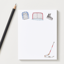Load image into Gallery viewer, Hockey watercolor illustrated notepad
