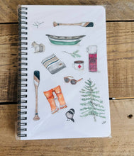 Load image into Gallery viewer, Cabin Life watercolor illustrated soft cover journal
