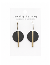 Load image into Gallery viewer, Polymer Clay Hoop Earrings – Lightweight Bar Design
