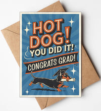 Load image into Gallery viewer, Hot Dog, Greeting Card, Funny Graduation Cards, Gifts 2025
