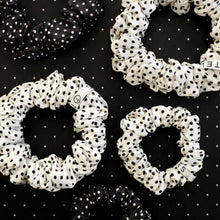 Load image into Gallery viewer, Polka Dot Party Small Silk Scrunchie
