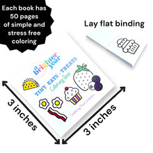 Load image into Gallery viewer, Tiny Eats Treats Easy Tear Glue Bind Coloring Book for Adult
