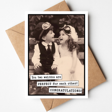 Load image into Gallery viewer, Wedding Engagament Card - Weirdos Perfect for Each Other
