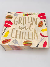 Load image into Gallery viewer, Funny Cocktail Napkins | Grillin and Chillin - Foil - 20ct
