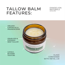 Load image into Gallery viewer, Grass Fed Tallow Balm with Organic Castor Oil &amp; Frankincense
